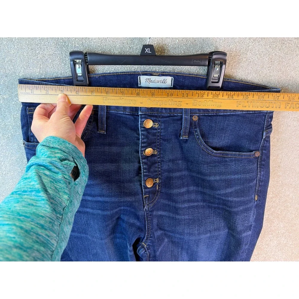 Madewell Jeans Women's‎ 32T (Fits 34x31) Blue Denim High Rise Skinny Button Fly